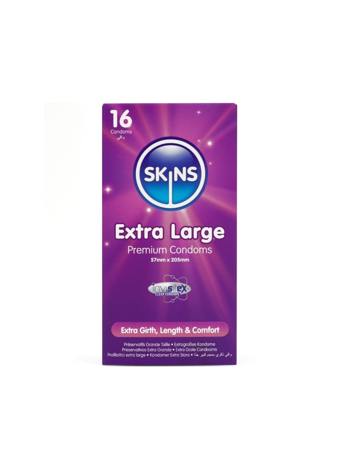 Skins - Preservativi Premium in Lattice Naturale Extra Large 16 Pz