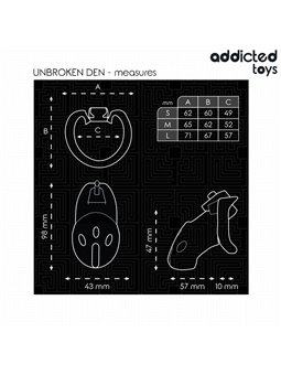 Addicted Toys Unbroken Den - Penis Cage with Padlock 9.8 cm