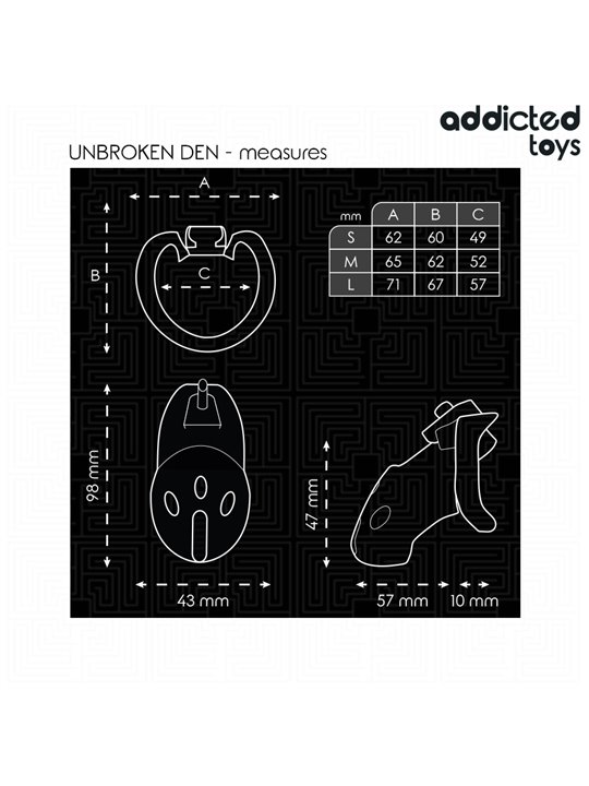 Addicted Toys Unbroken Den - Gabbia Fallica con Lucchetto 9,8 Cm