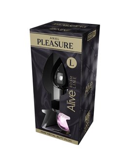 Alive Anal Pleasure - Mini Plug Anale in Metallo Gemma Rosa Taglia L