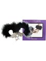 Adrien Lastic - Manette in Metallo con Piume Nere