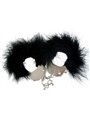 Adrien Lastic - Manette in Metallo con Piume Nere