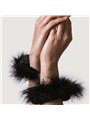 Adrien Lastic - Manette in Metallo con Piume Nere