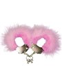 Adrien Lastic - Metal Handcuffs with Pink Feathers