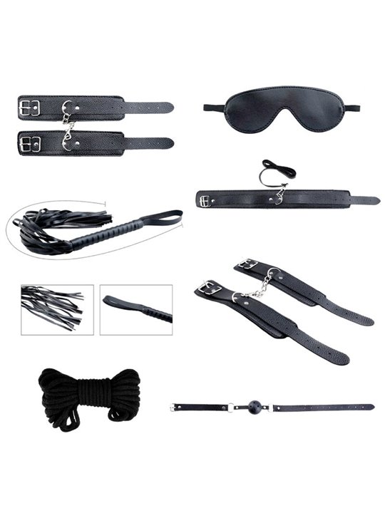 Alive Secret Desires - Black 7-Piece BDSM Kit