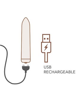Rocks-Off Golden Rose - Rose Gold Silicone Bullet Vibrator