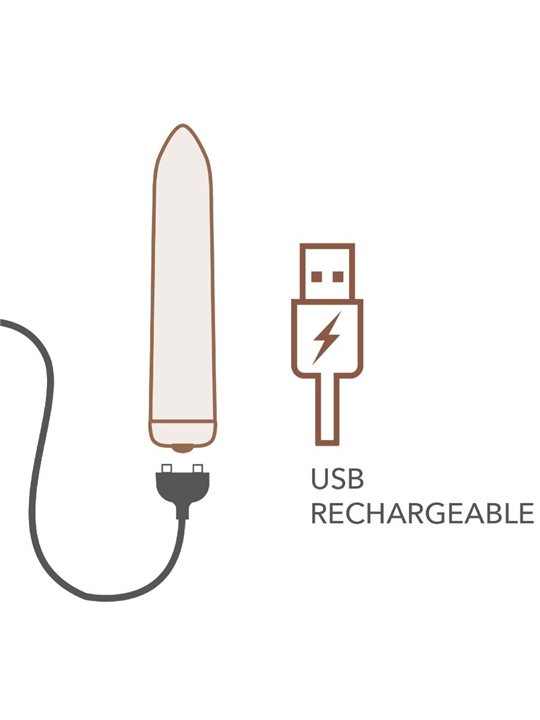 Rocks-Off Golden Rose - Rose Gold Silicone Bullet Vibrator
