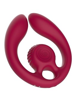 Snail Vibe Gizi Duo - Bordeaux Couples Stimulator with Remote Control
