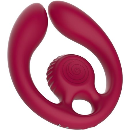 Snail Vibe Gizi Duo - Stimolatore di Coppia Bordeaux con Telecomando