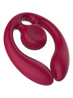 Snail Vibe Gizi Duo - Bordeaux Couples Stimulator with Remote Control