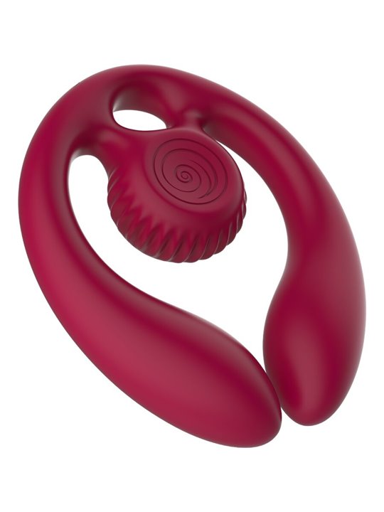 Snail Vibe Gizi Duo - Stimolatore di Coppia Bordeaux con Telecomando