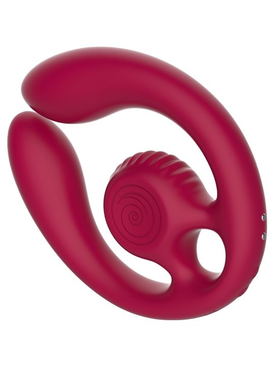 Snail Vibe Gizi Duo - Stimolatore di Coppia Bordeaux con Telecomando