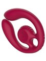 Snail Vibe Gizi Duo - Stimolatore di Coppia Bordeaux con Telecomando