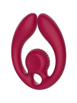 Snail Vibe Gizi Duo - Stimolatore di Coppia Bordeaux con Telecomando