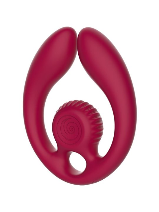 Snail Vibe Gizi Duo - Bordeaux Couples Stimulator with Remote Control