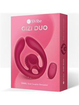Snail Vibe Gizi Duo - Stimolatore di Coppia Bordeaux con Telecomando
