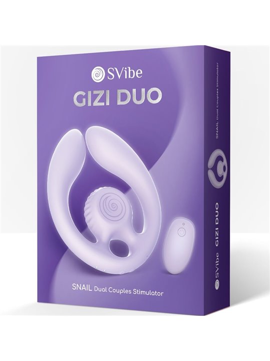 Snail Vibe Gizi Duo - Purple Couples Stimulator with Remote Control