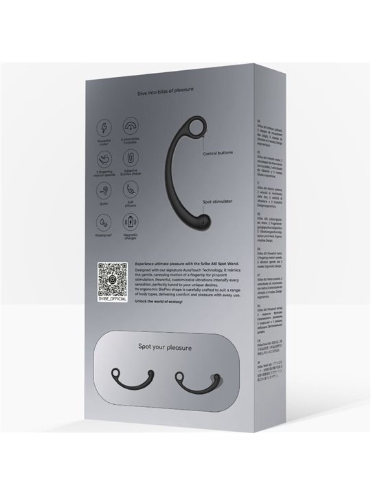 Snail Vibe Axi - Black Vibrating Wand for Clitoris and G-Spot