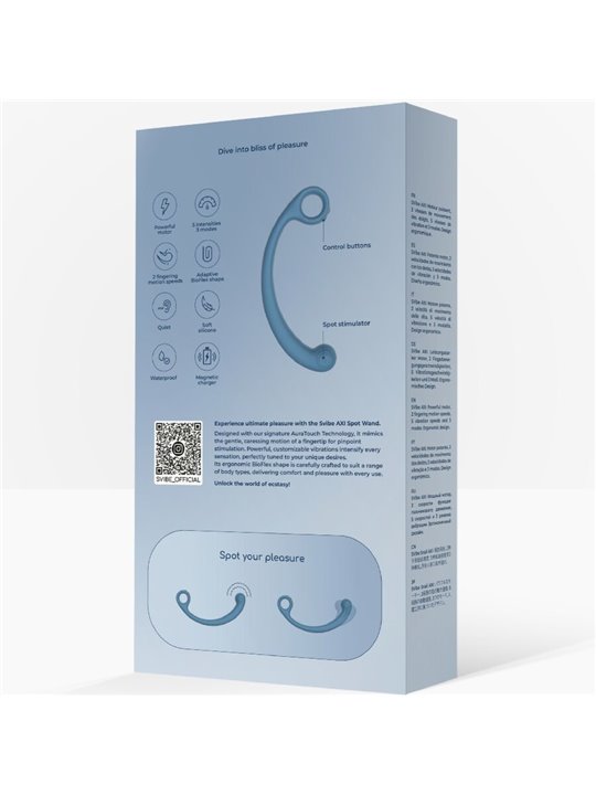 Snail Vibe Axi - Blue Vibrating Wand for Clitoris and G-Spot