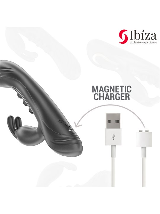 Ibiza - Silicone Rabbit Vibrator with 7 + 7 Functions 22.5 cm