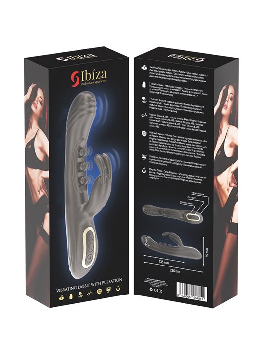Ibiza - Silicone Rabbit Vibrator with 7 + 7 Functions 22.5 cm