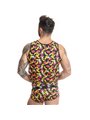 Anais Men Banana - Sleeveless Top with Lip and Banana Pattern Size S