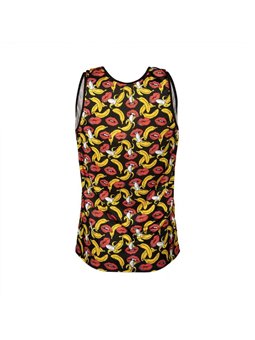 Anais Men Banana - Top Smanicato con Fantasia Labbra e Banane Taglia S