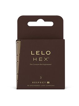 Lelo Hex Respect XL - Preservativi in Lattice Naturale Pacco da 3