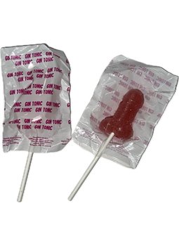 Diablo Goloso - Lecca Lecca a Forma di Pene Gusto Gin Tonic e Fragola