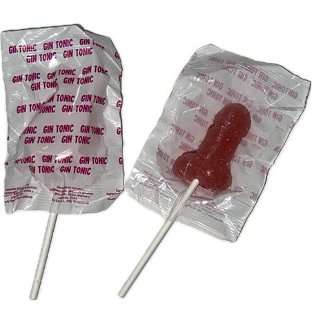 Diablo Goloso - Lecca Lecca a Forma di Pene Gusto Gin Tonic e Fragola