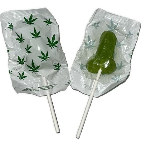 Diablo Goloso - Lecca Lecca Gommoso a Forma di Pene Gusto Cannabis