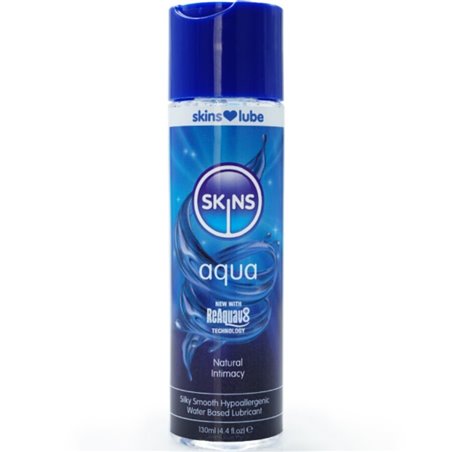 Skins Aqua - Odorless and Transparent Water-Based Lubricant 130 ML