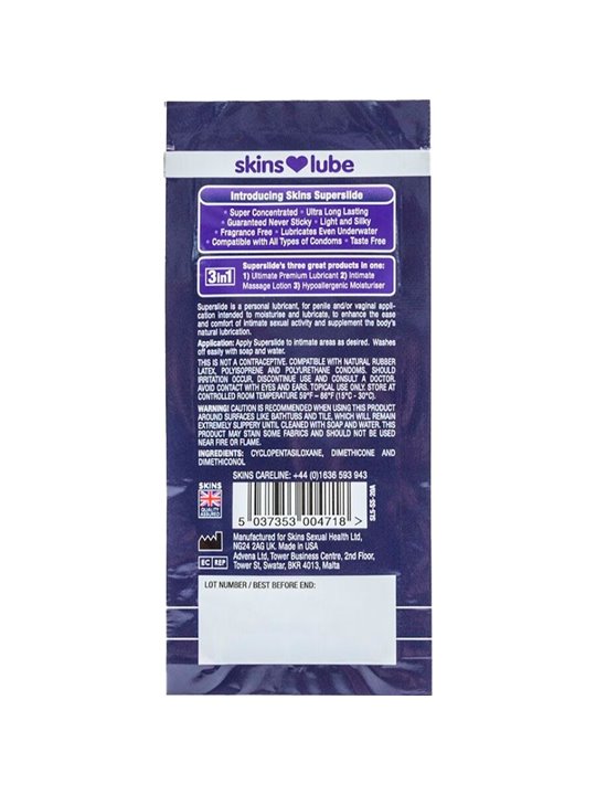 Skins Superslide - Silicone-Based Intimate Lubricant 5 ML