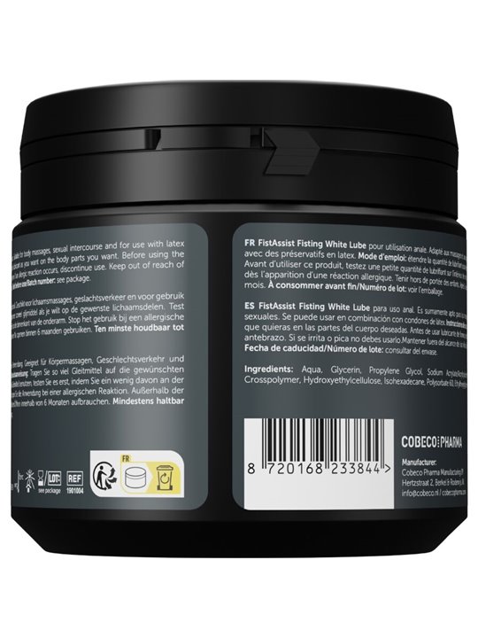 Cobeco Fist Assist - Extra Thick White Cream for Fisting 500 ML