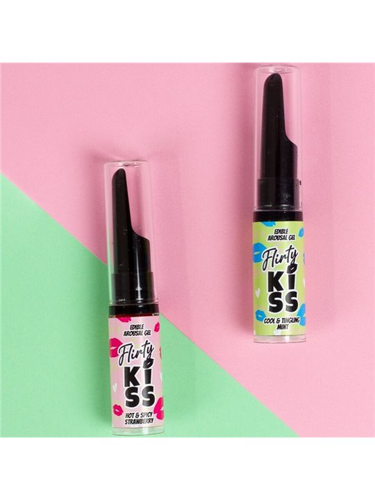 Secretplay Flirty Kiss - Gel per Sesso Orale Fragola e Menta 2 x 8 Gr.
