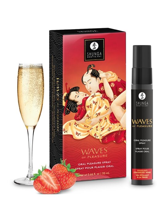 Shunga Waves of Pleasures - Strawberry Flavored Oral Sex Spray 20 ML