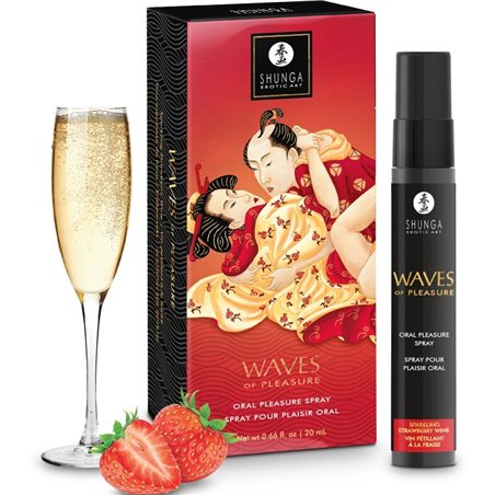 Shunga Waves of Pleasures - Strawberry Flavored Oral Sex Spray 20 ML