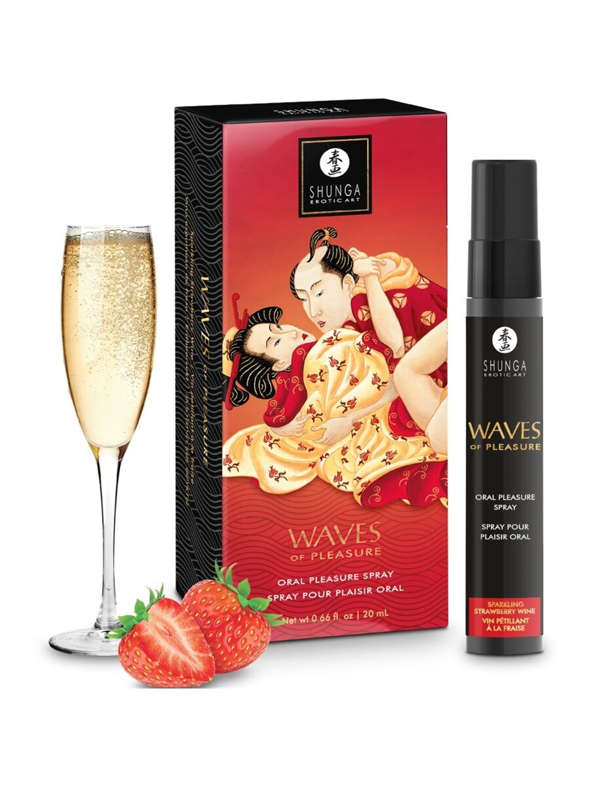 Shunga Waves of Pleasures - Strawberry Flavored Oral Sex Spray 20 ML