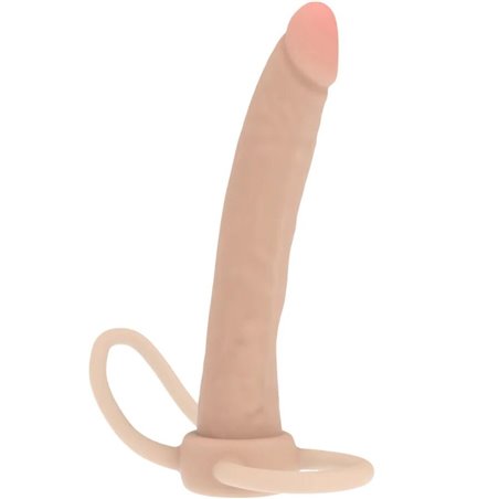 Get Real Double Trouble - Double Cock Ring with Anal Dildo 16 cm