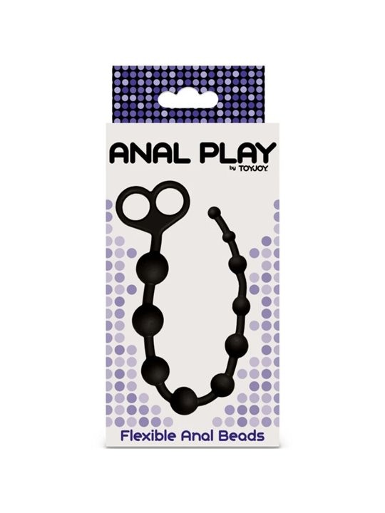 Toyjoy P- Perline Anali Flessibili in Silicone Nero 38 Cm