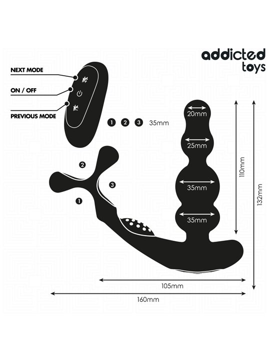 Addicted Toys - Rotating Prostate Massager with Remote Control