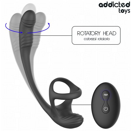 Addicted Toys - Plug Anale Vibrante con Stimolatore dei Testicoli