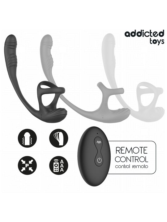Addicted Toys - Plug Anale Vibrante con Stimolatore dei Testicoli