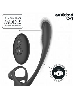Addicted Toys - Plug Anale Vibrante con Stimolatore dei Testicoli