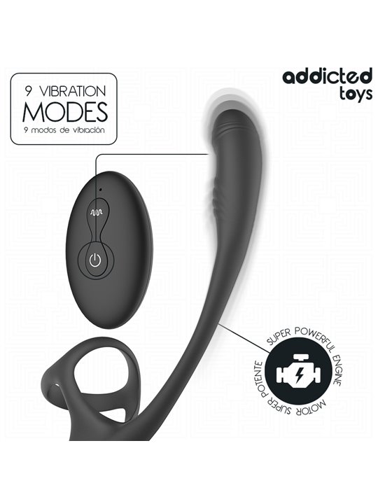 Addicted Toys - Vibrating Anal Plug with Testicle Stimulator