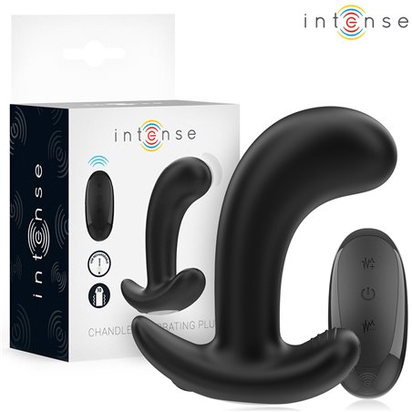 Intense Chandler - Vibratore Anale in Silicone Nero con Telecomando