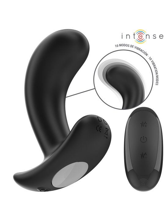 Intense Chandler - Vibratore Anale in Silicone Nero con Telecomando