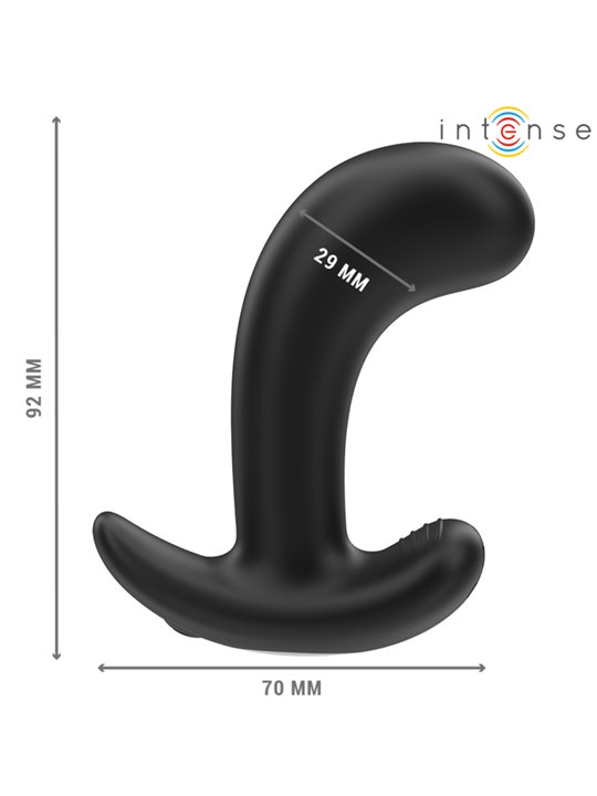 Intense Chandler - Vibratore Anale in Silicone Nero con Telecomando
