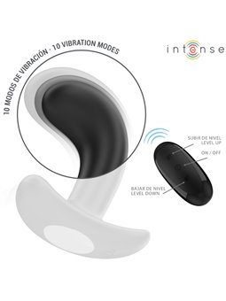 Intense Chandler - Vibratore Anale in Silicone Nero con Telecomando