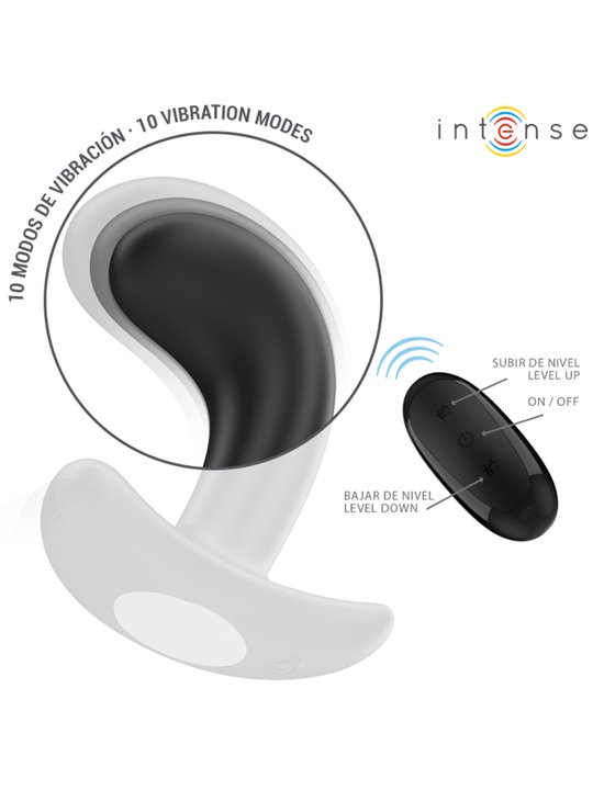 Intense Chandler - Vibratore Anale in Silicone Nero con Telecomando